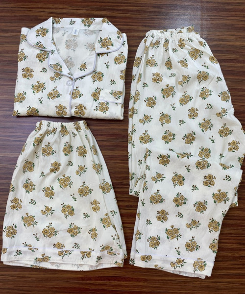 Flower Printed Nigh wear